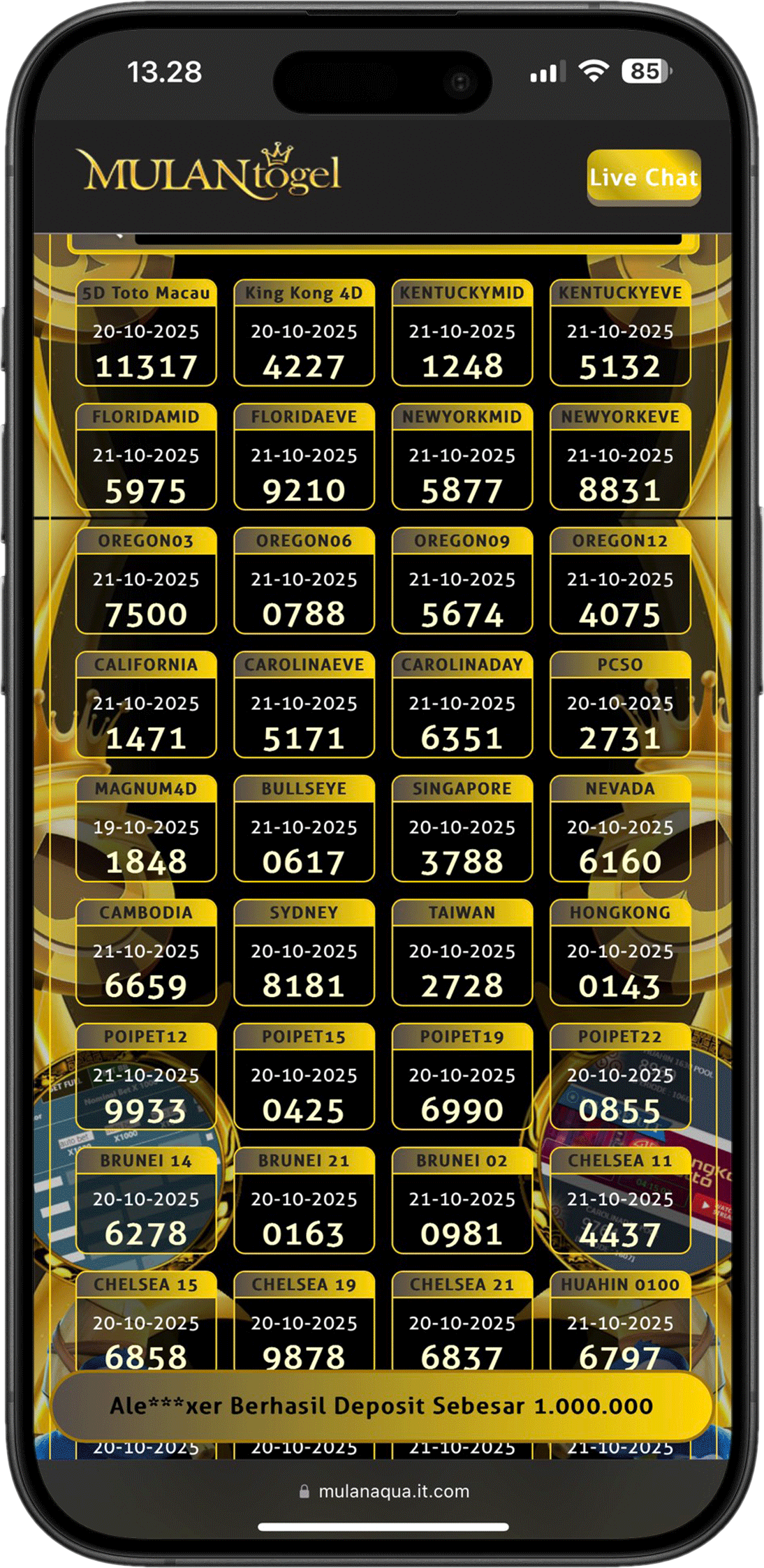 Result Mulantogel 1