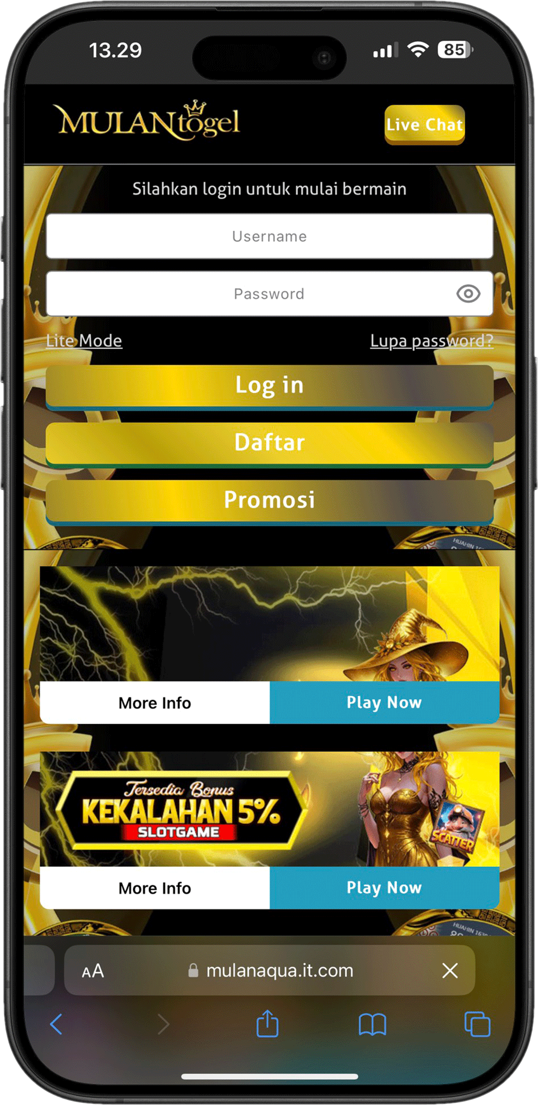 Login Mulantogel